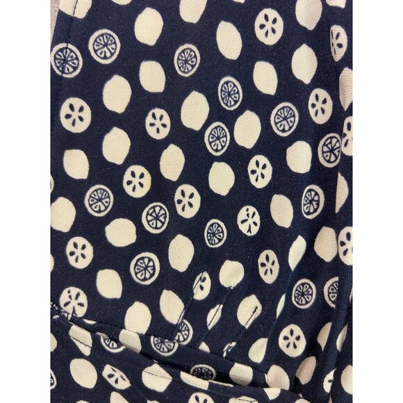 Lilly Pulitzer Womens Navy & White Citrus Print Wrap Dress Silk Size 14 - Picture 5 of 6